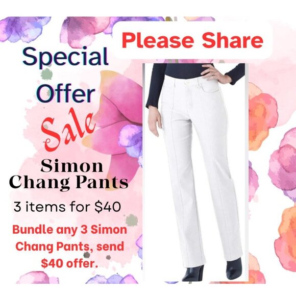 Simon Chang Gray Boot Cut Pants with Flare Style - Picture 2 of 13